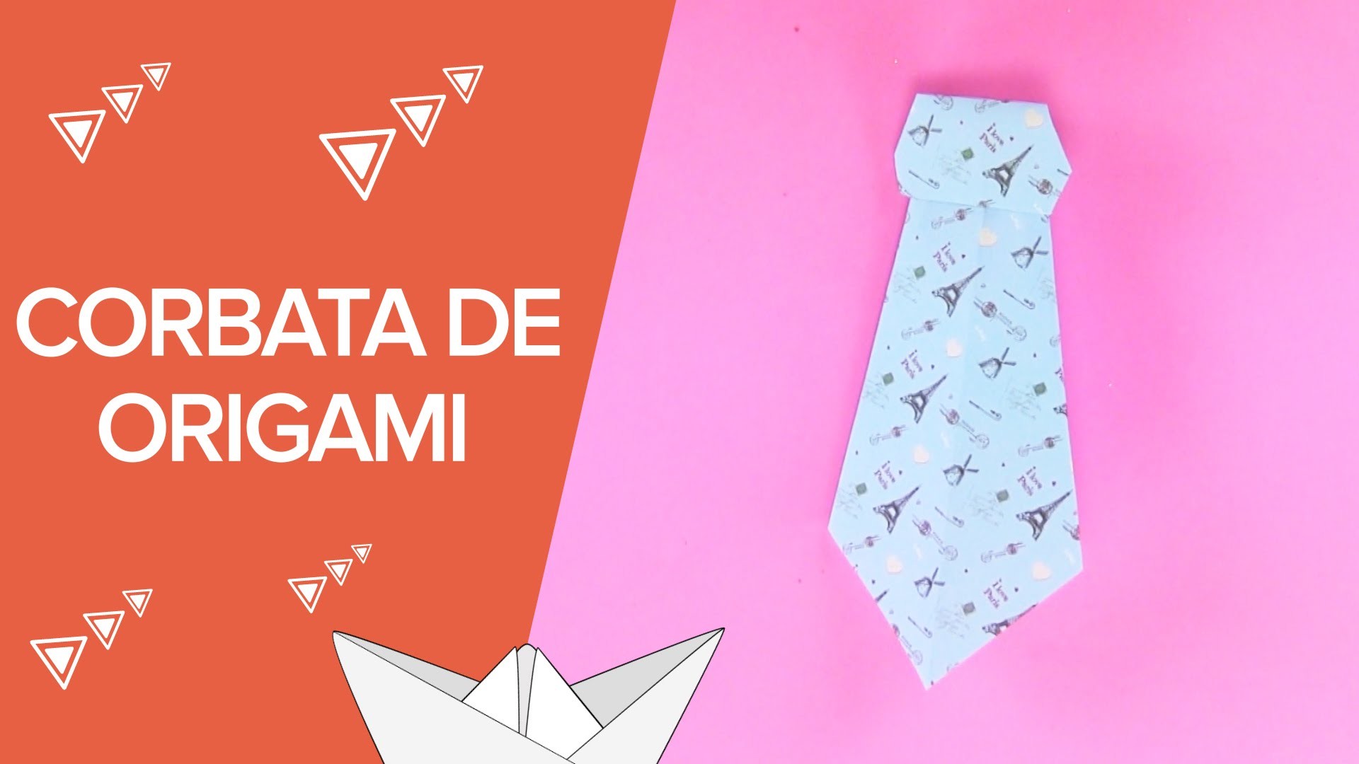 Cómo hacer una corbata de origami | Papiroflexia infantil