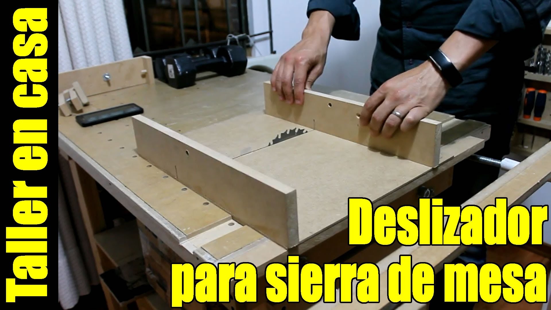 DIY Sierra de banco Parte 5.6 - Deslizador sierra circular de mesa