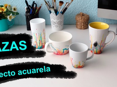 Tutorial Tazas efecto acuarela