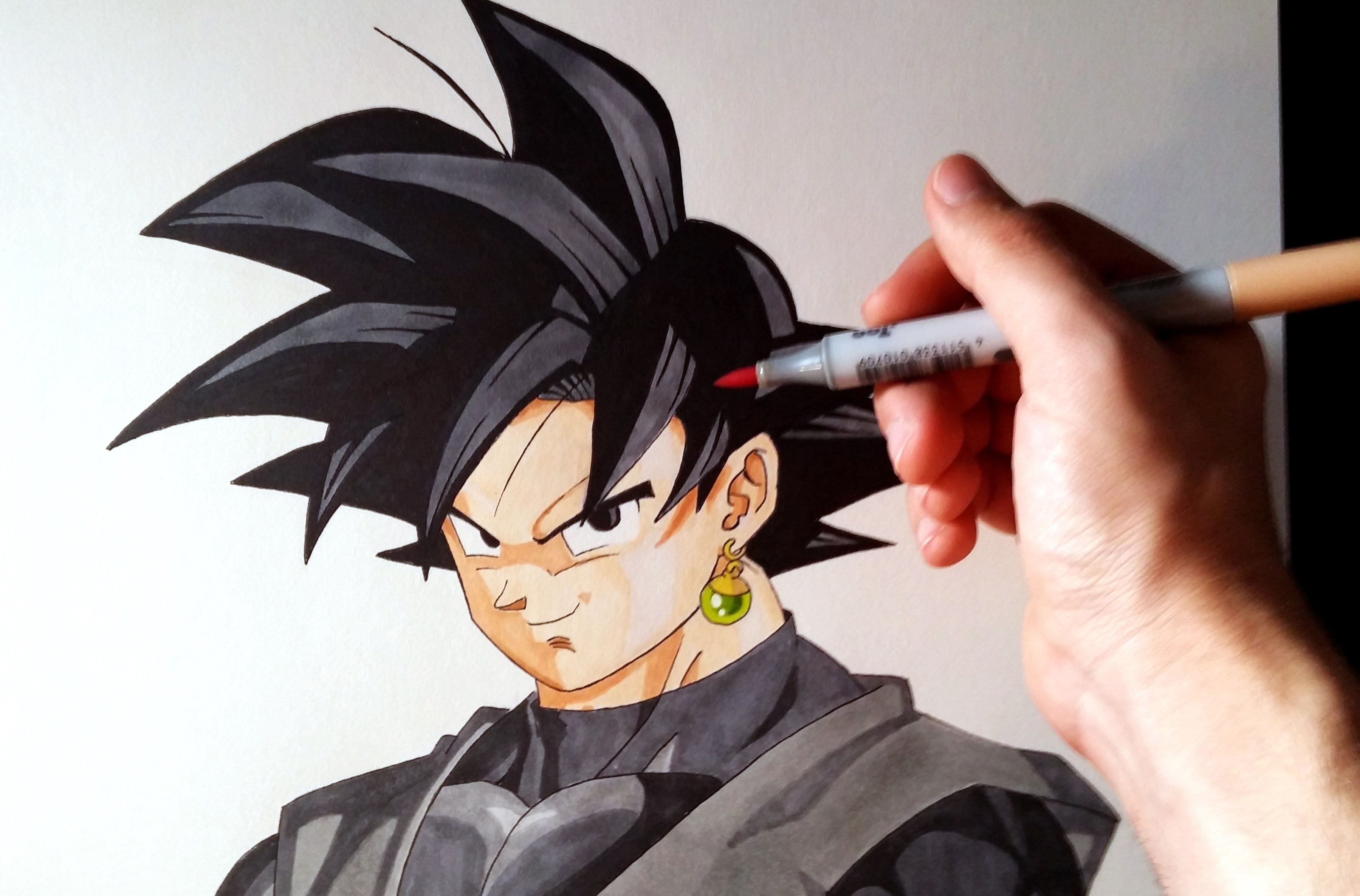 Cómo dibujar a Goku Black de Dragon Ball Super | How to draw Goku Black DBS | ArteMaster