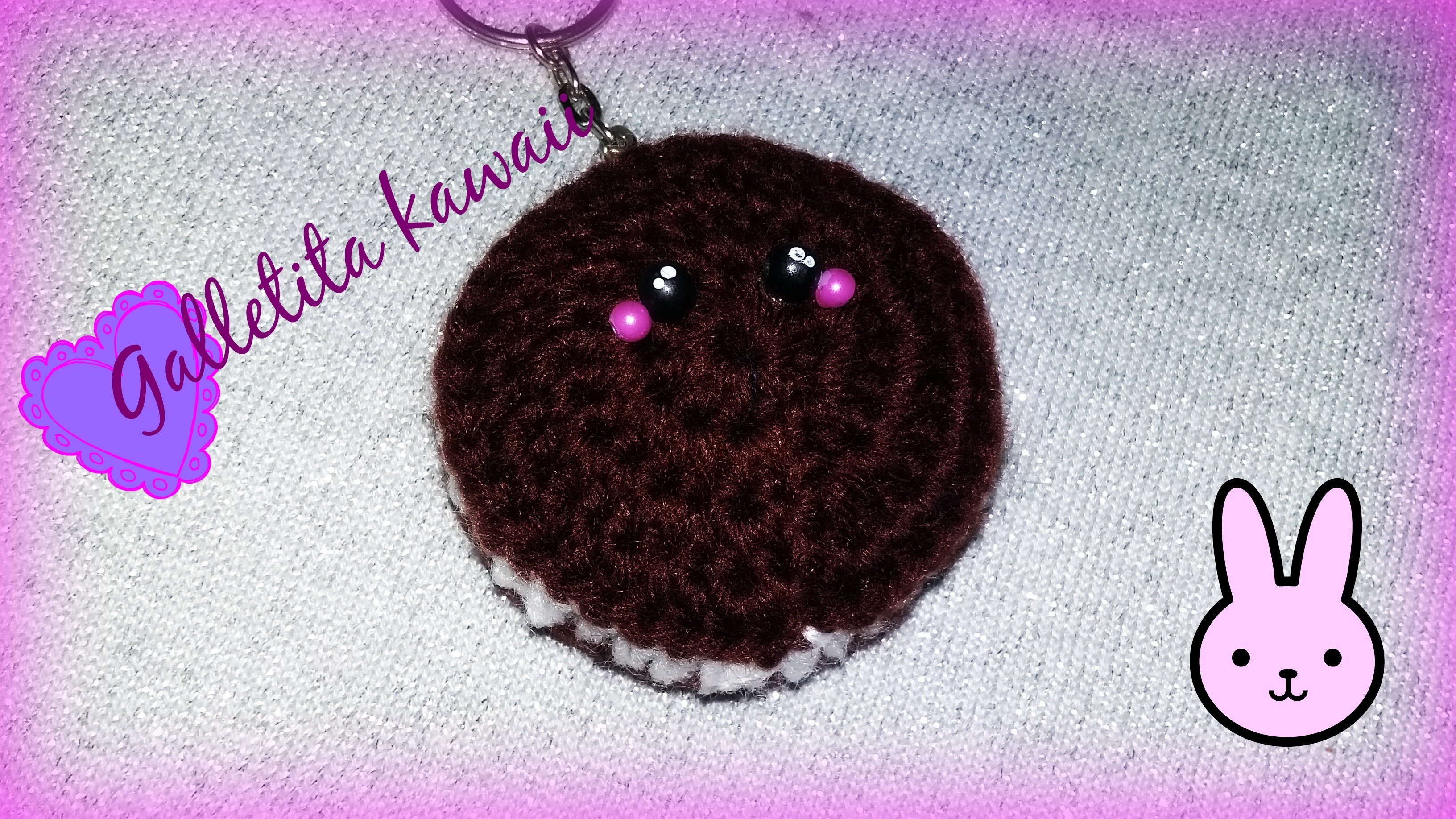 Llavero de galleta oreo kawaii