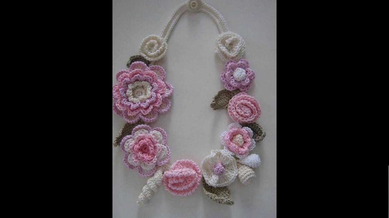 Preciosos collares tejidos a crochet para dama
