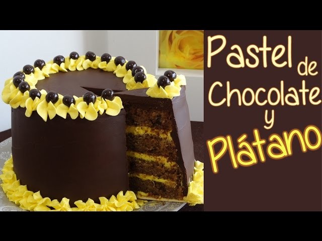 Pastel de chocolate y plátano - Suave bizcocho de chocolate