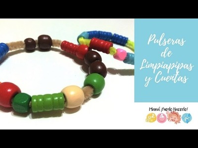 Pulseras de Limpiapipas y Cuentas
