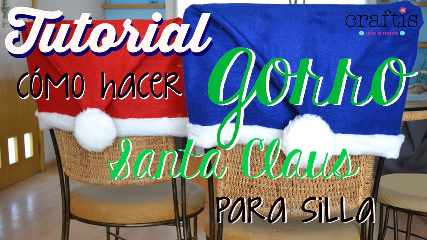 Tutorial: Cómo hacer gorro de Santa Claus para silla