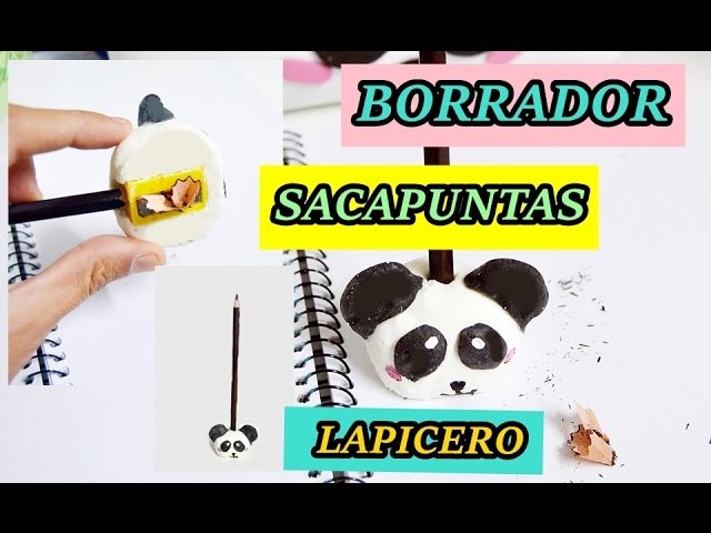 DIY ♥ BORRADORES CASEROS: PANDA KAWAII, 3 en 1 - BeagleArts ♥