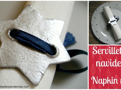 DIY Navidad: servilletero estrella. Christmas napkin ring