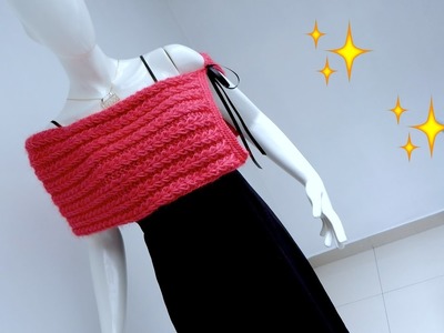 Estola, bufanda y más tejida en dos agujas, Knitting Stole DIY