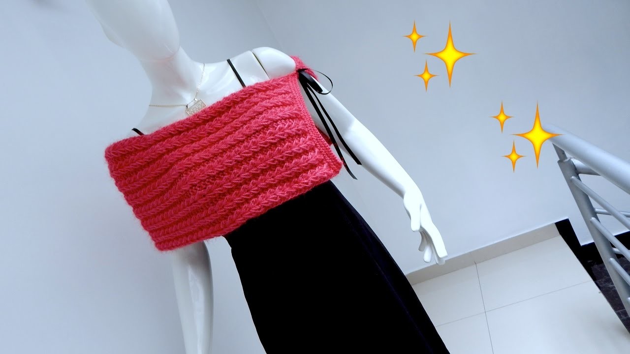 Estola, bufanda y más tejida en dos agujas, Knitting Stole DIY