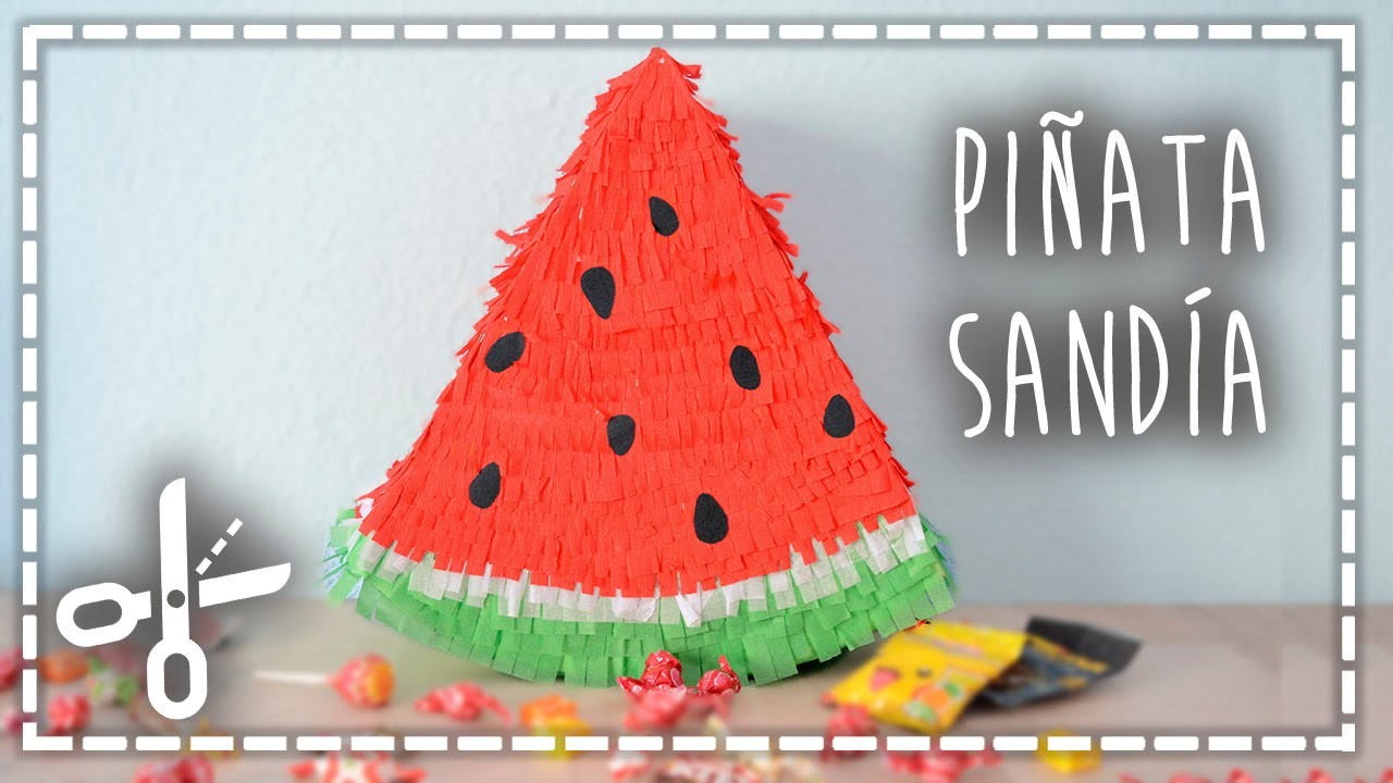 Piñata DIY veraniega de sandía