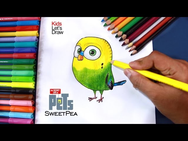 Cómo dibujar a ALITAS (La Vida Secreta de tus Mascotas) | Drawing SweetPea The Secret Life of Pets