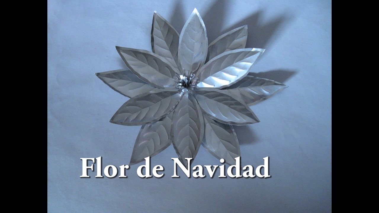 #DIY Flor de Navidad reciclada.#DIY Christmas flower recycled.