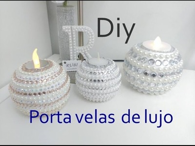 Diy. Portavelas de lujo muy facil. Handmade candle holder.