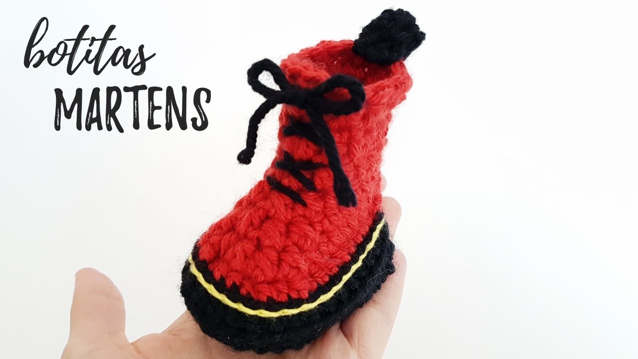 MINI MARTENS - botitas para bebé a crochet | Ahuyama Crochet