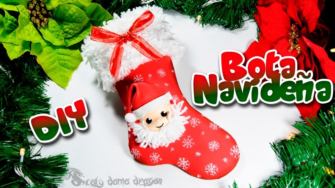 Bota o calcetín navideño en foamy o goma eva | DIY Especial Navidad