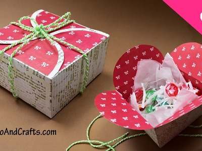 Cajita de regalo con cartulina para esta Navidad un sencillo y lindo detalle - DecoAndCrafts