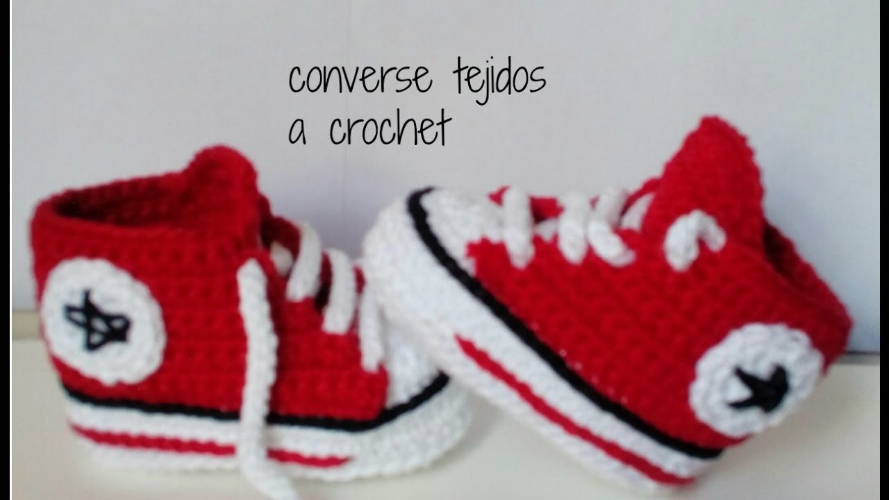 Como hacer unos converse tejidos a crochet  para bebe