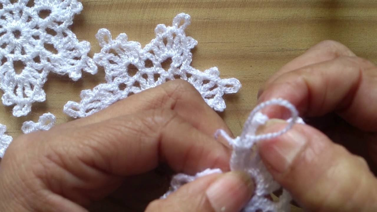 Copo de nieve tejido a crochet (Modelo 2)