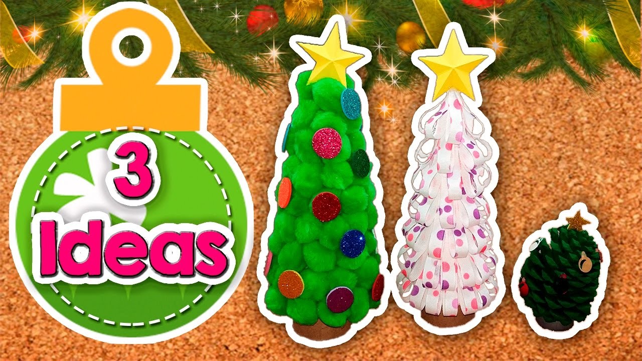 DIY | 3 Ideas para crear Arbolitos de Navidad | FÁCIL | PumitaNegraArt