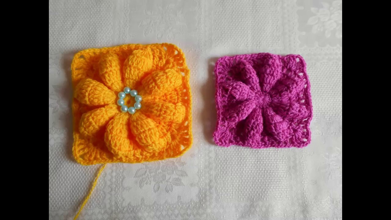 Flor en relieve fácil y rápido. paso a paso crochet