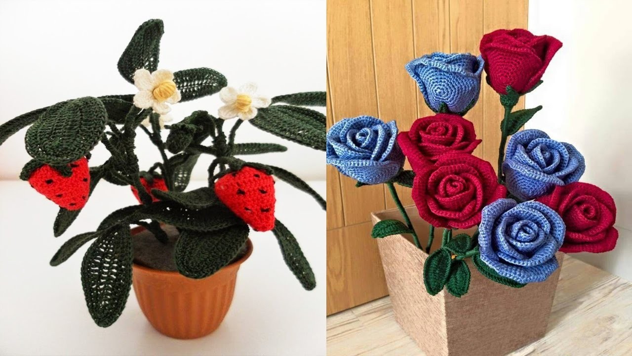 Flores Tejidas en Crochet Decoracion - Parte 1