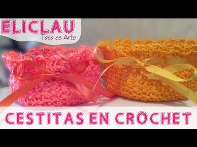 Hilo Encerado | Capitulo 1: Cestitas en Crochet | Crochet Baskets | EliClau