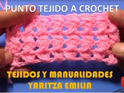 Punto tejido a crochet fácil y rápido para prendas tejidas