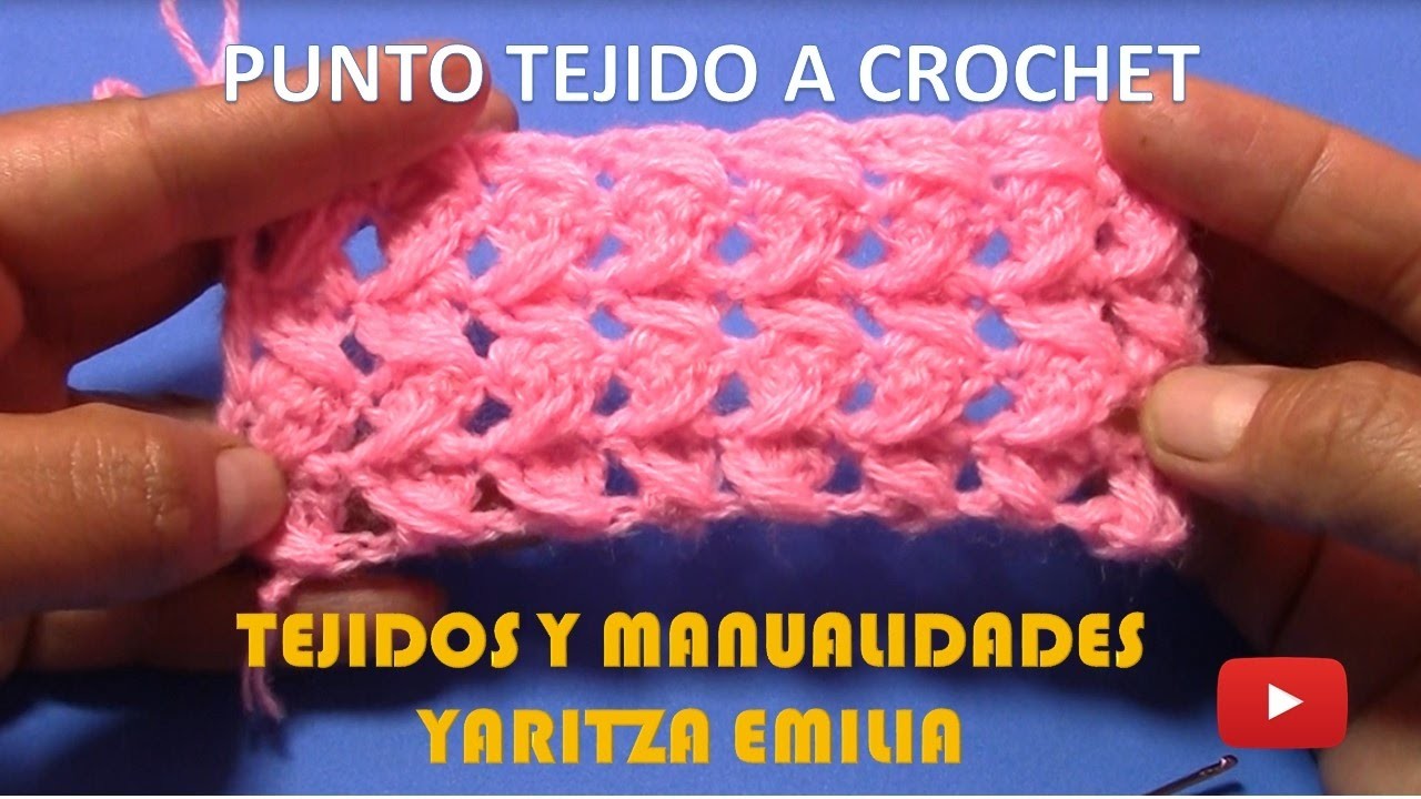 Punto tejido a crochet fácil y rápido para prendas tejidas