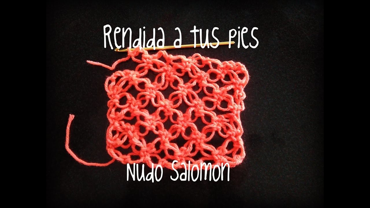 Puntos fantasía crochet: Nudo Salomón.