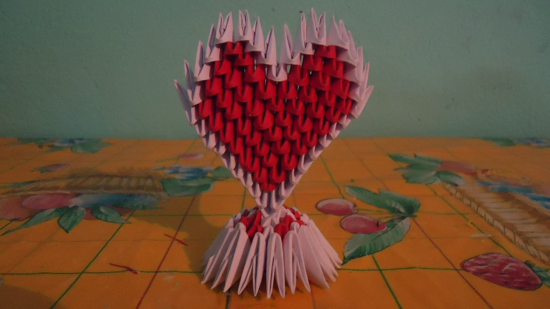 Como hacer un corazon de origami 3d(parte 2)