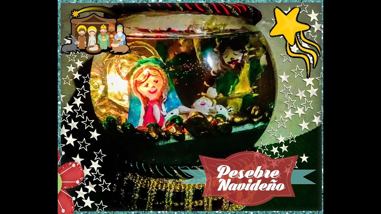 Como Hacer un Pesebre Navideño (How to do a manger for the Christmas tree) - Creaciones Betina