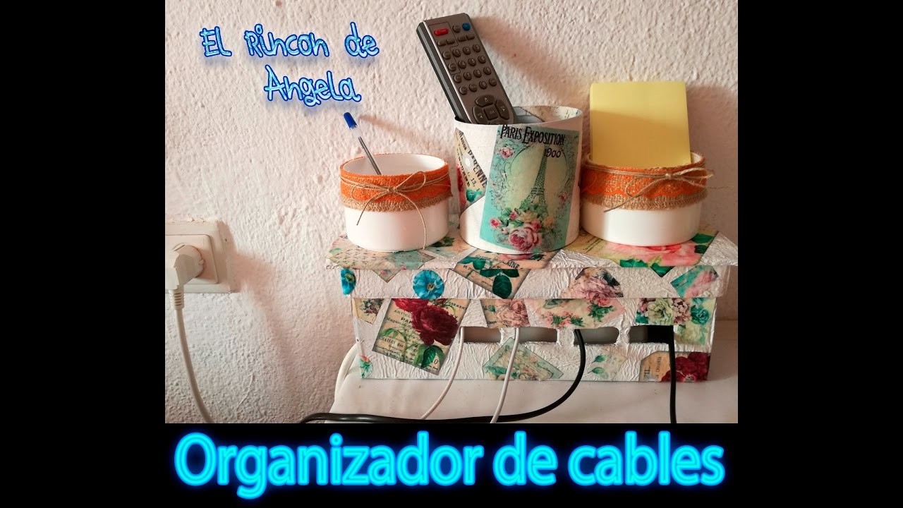 DIY Como hacer una caja  organizadora de cables  Organizador de cables