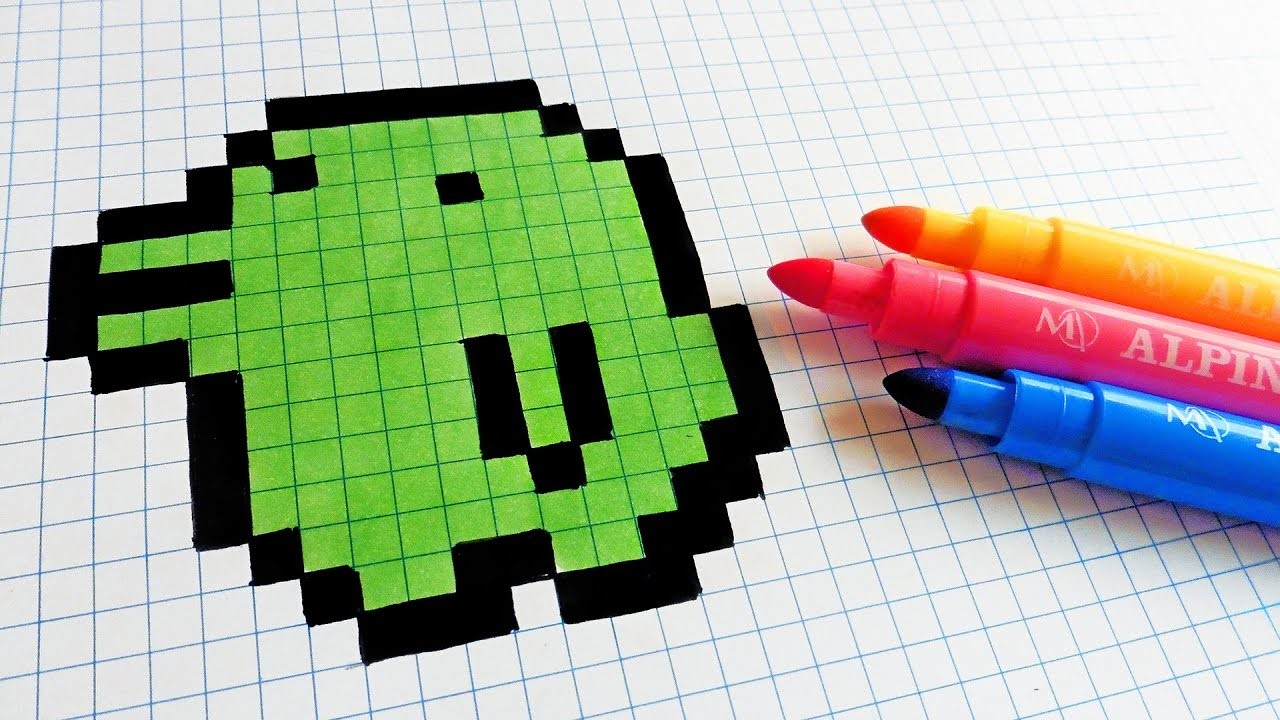 Handmade Pixel Art - How To Draw a Tamagotchi #pixelart