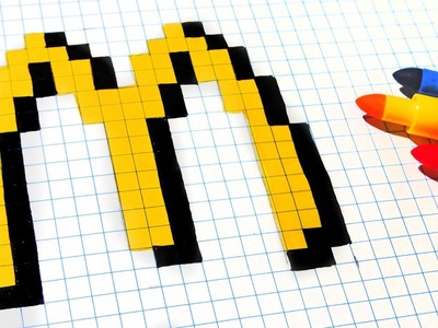 Handmade Pixel Art - How To Draw McDonalds Logo #pixelart