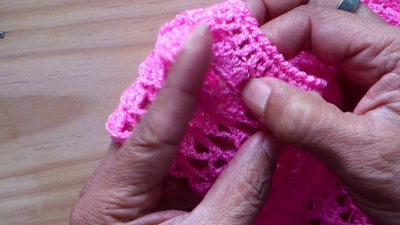 Vestido rosa tejido a crochet PARTE 1 DE 3