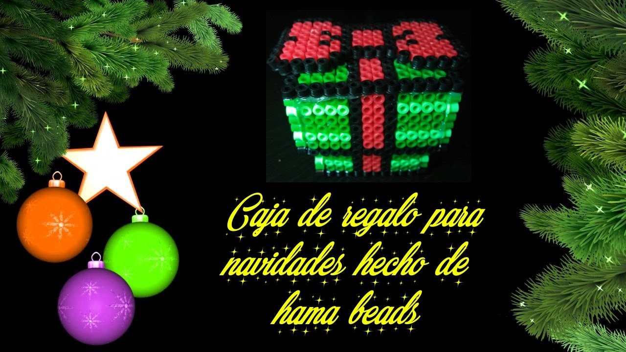 Caja para regalar | Navidad | Hama beads | Perler beads | DIY