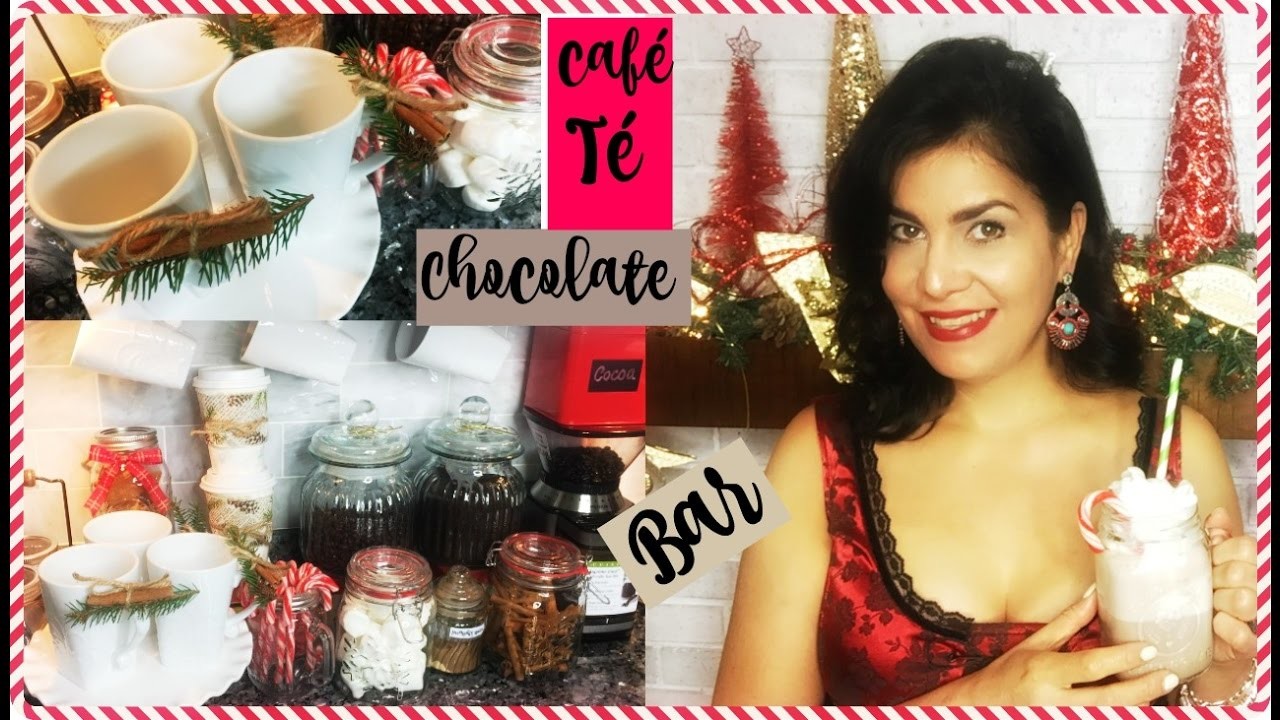 Coffee Chocolate and Tea Bar ideas | Diy | Decorar la Cocina en Navidad