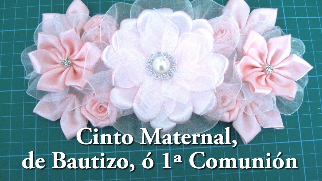 DIY#Cinto Maternal, de 1ª Comunión, o de Bautizo #DIY-Maternal Cinto, 1st Communion or Baptism