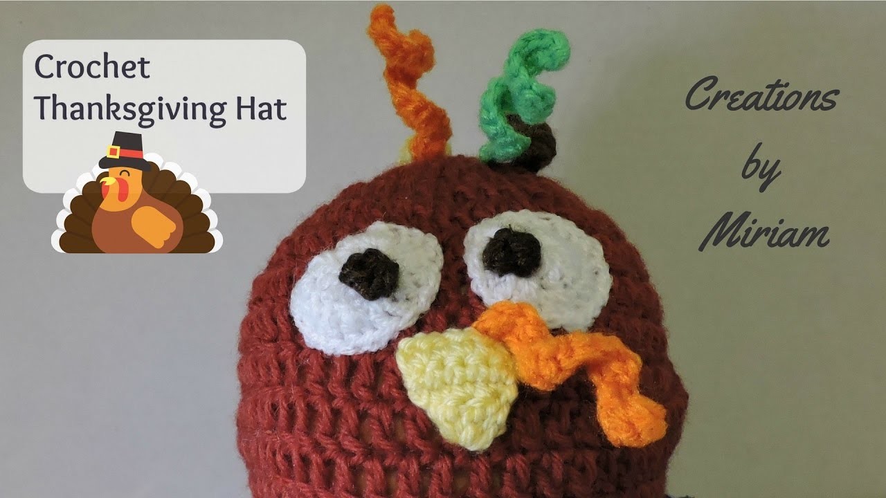 DIY gorra de Pavo colorido para niños, Thanksgiving Turkey beanie for kids.