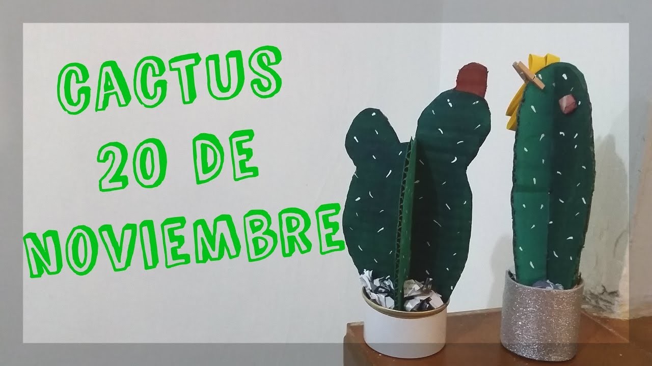 Haz cuctus DIY reciclando. 20 de noviembre. manualidad