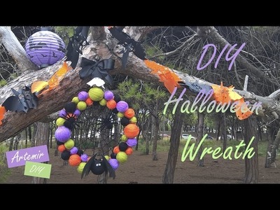 Manualidades para Halloween DIY - Corona para decorar tu puerta. Wreath