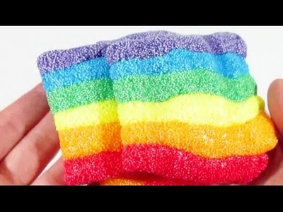 Arcoiris de masa de espuma - foam clay rainbow colors