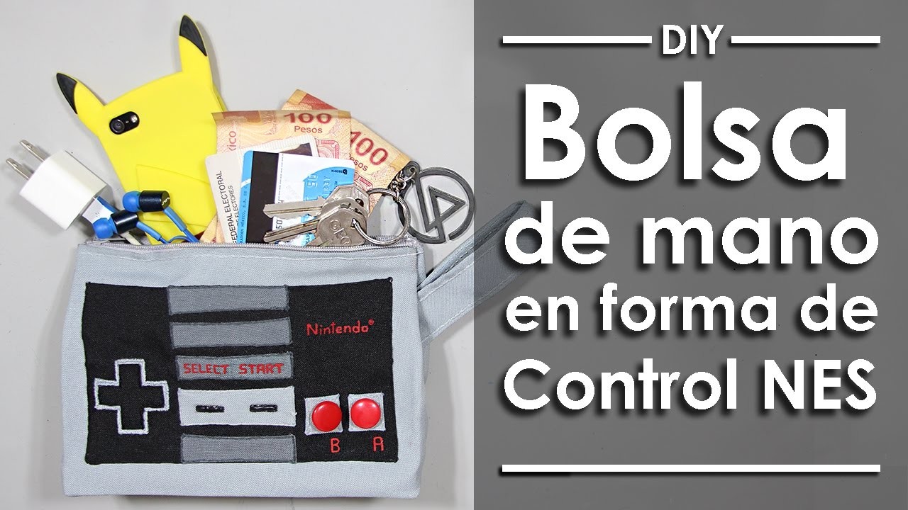 Bolsa de mano en forma del Control NES - DIY