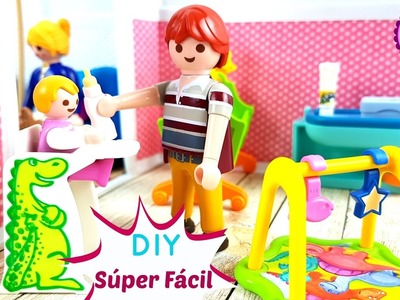 Casita de muñecas con cartulina para juguetes Playmobil ⭐️  Manualidades fáciles para niños