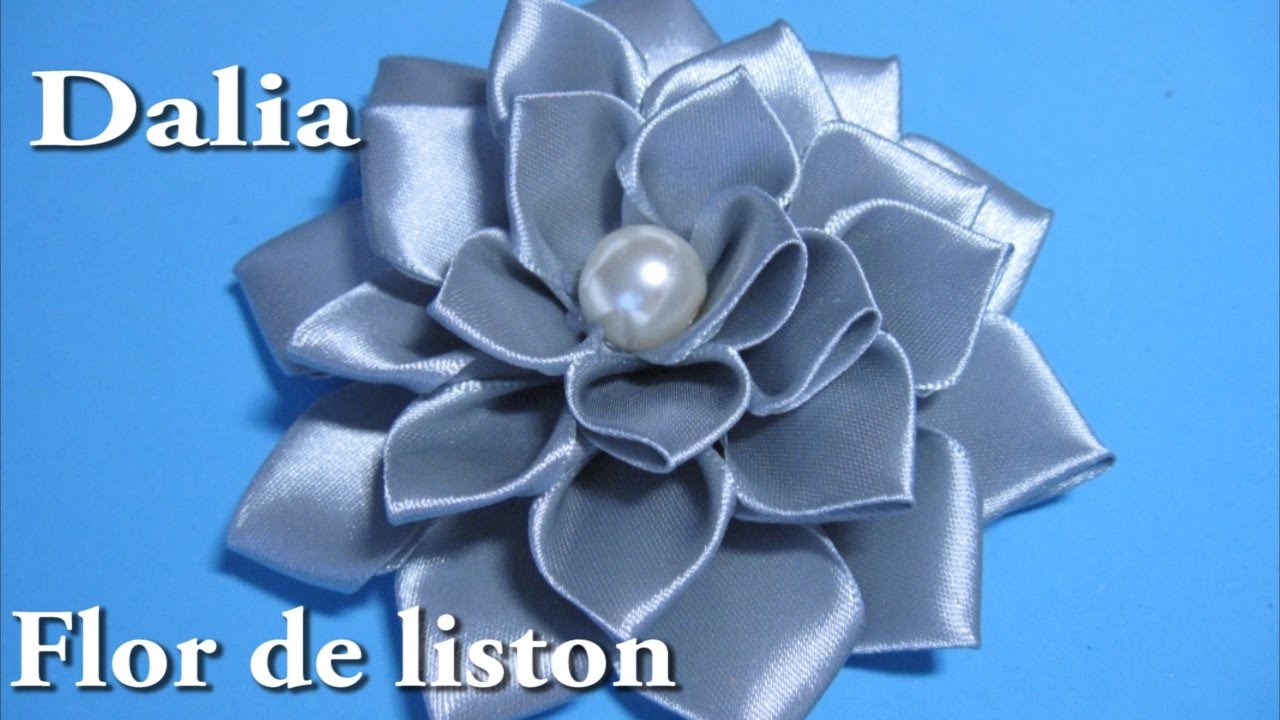 #DIY -# Dalia, flor de liston paso a paso#DIY - # Dalia, flower liston step