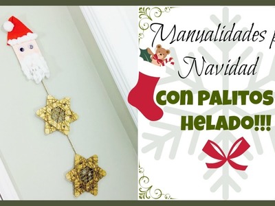 MANUALIDADES PARA NAVIDAD CON PALITOS DE HELADO#2 | ESTRELLA PARA EL ÁRBOL DE NAVIDAD (Ash+LesTv)