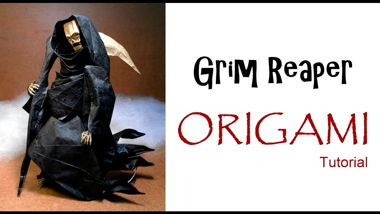 Origami Grim Reaper Tutorial  (Miyamoto Chuya) оригами учебник смерть с косой