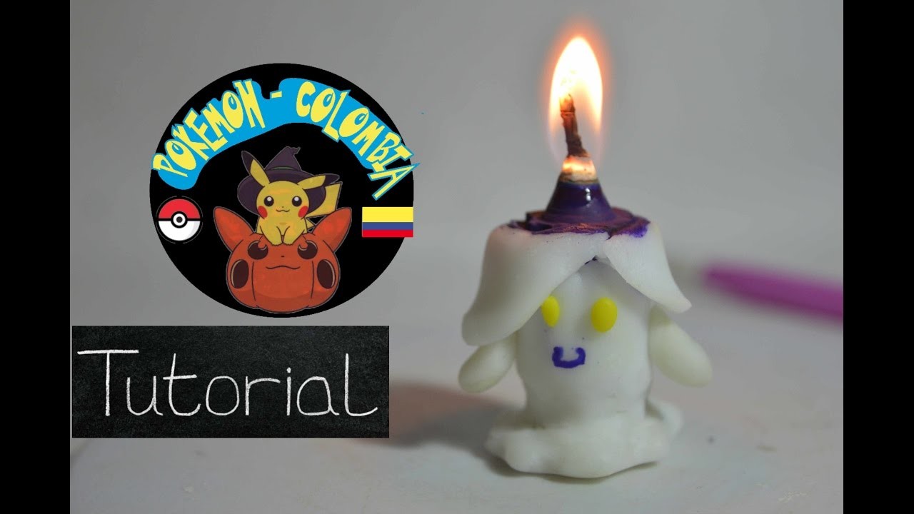 Pokemon litwick ✰ Tutorial ✰ESPECIAL HALLOWEEN✰ polymerClay ✰ Porcelana Fría ✰plastilina✰ ✰