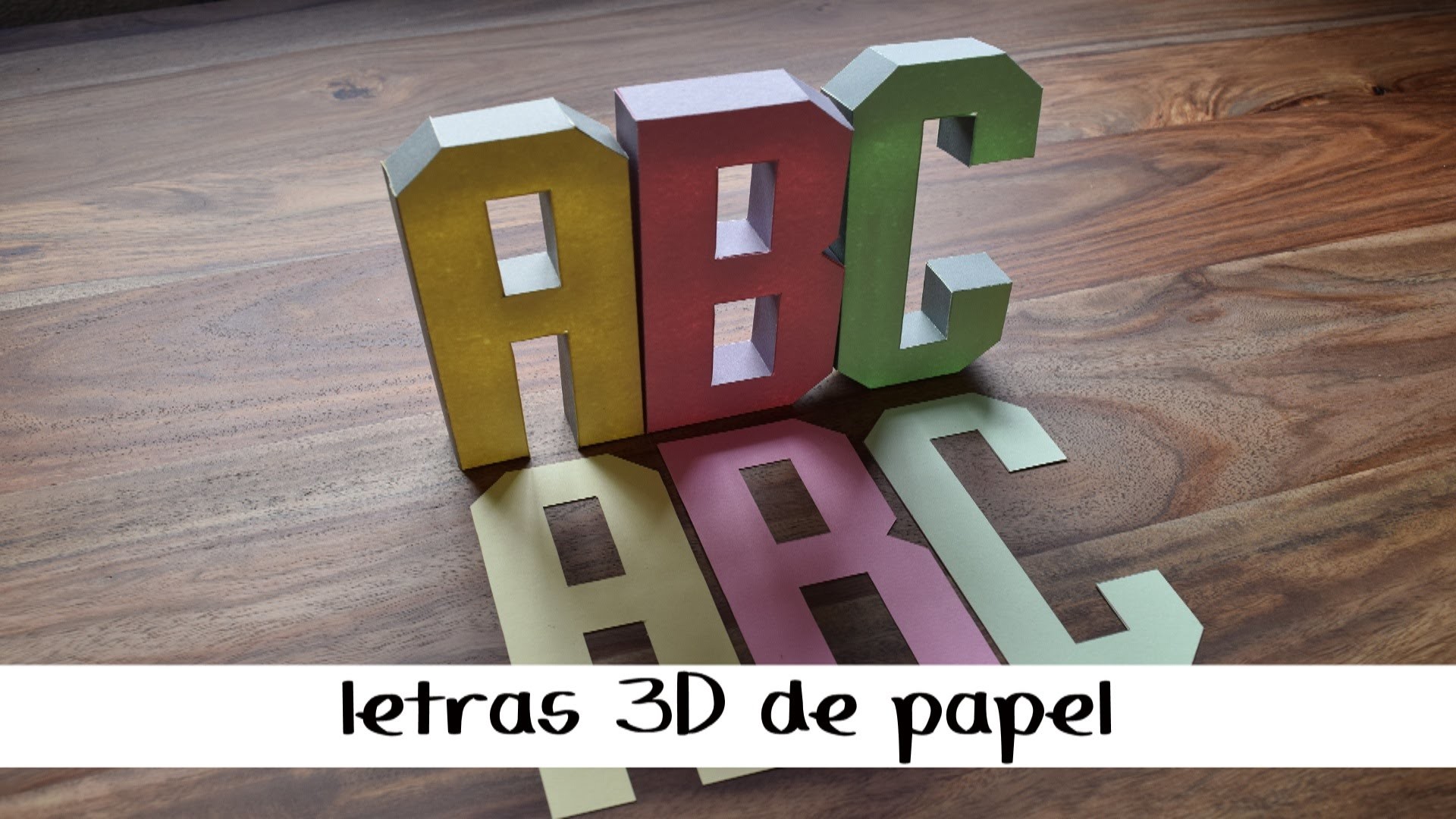 COMO HACER LETRAS 3D DE PAPEL