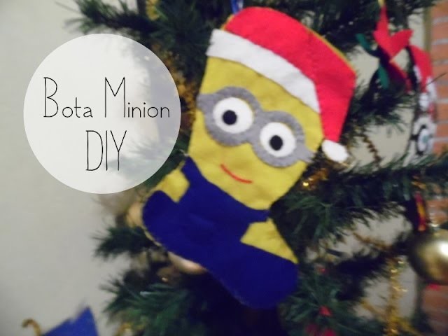 Cómo hacer una bota navideña de Minion